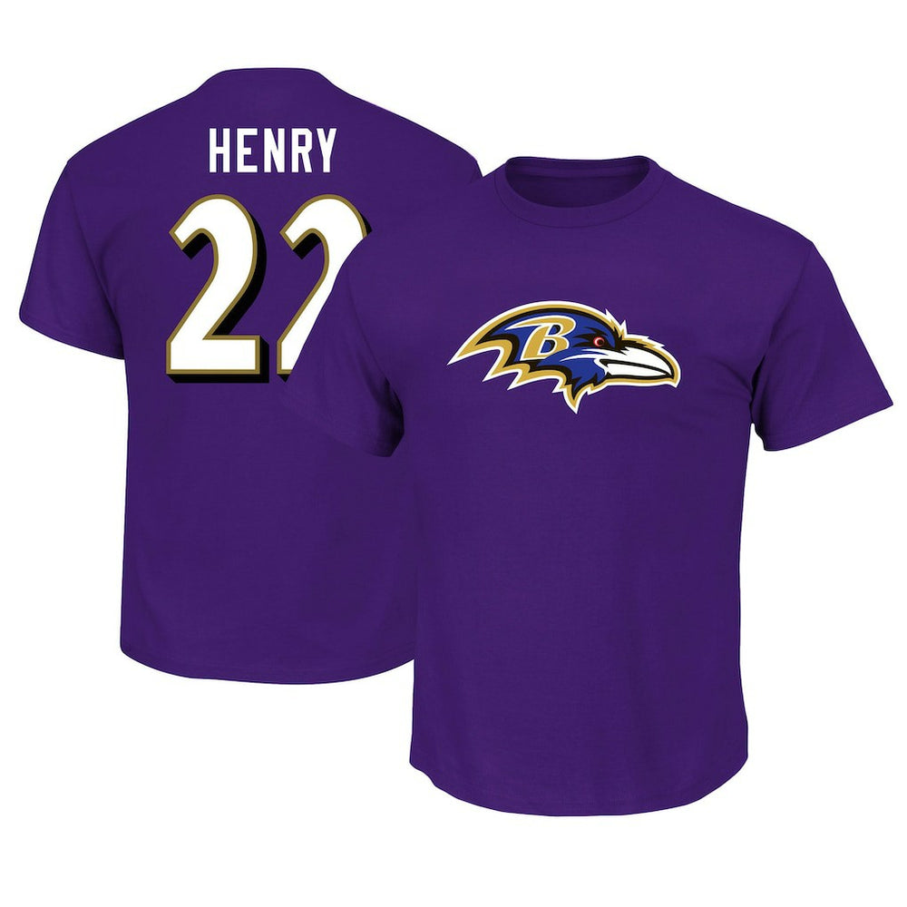Fanatics Derrick Henry Baltimore Ravens Big & Tall Player Name & Number T-Shirt Purple