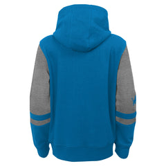 Detroit Lions Youth Stadium Color-Block Full-Zip Hoodie Blue