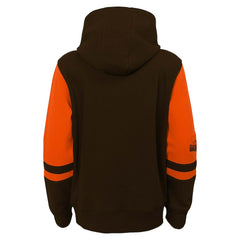 Cleveland Browns Preschool Stadium Color Block Full-Zip Hoodie Brown