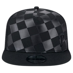 Philadelphia Phillies New Era Score Check 9FIFTY A-Frame Trucker Snapback Hat - Black - New Era Lifestyle