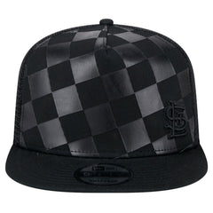St. Louis Cardinals New Era Score Check 9FIFTY A-Frame Trucker Snapback Hat - Black - New Era Lifestyle