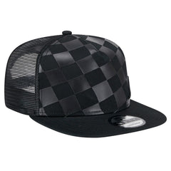 Atlanta Braves New Era Score Check A-Frame Trucker 9FIFTY Snapback Hat - Black - New Era Discount