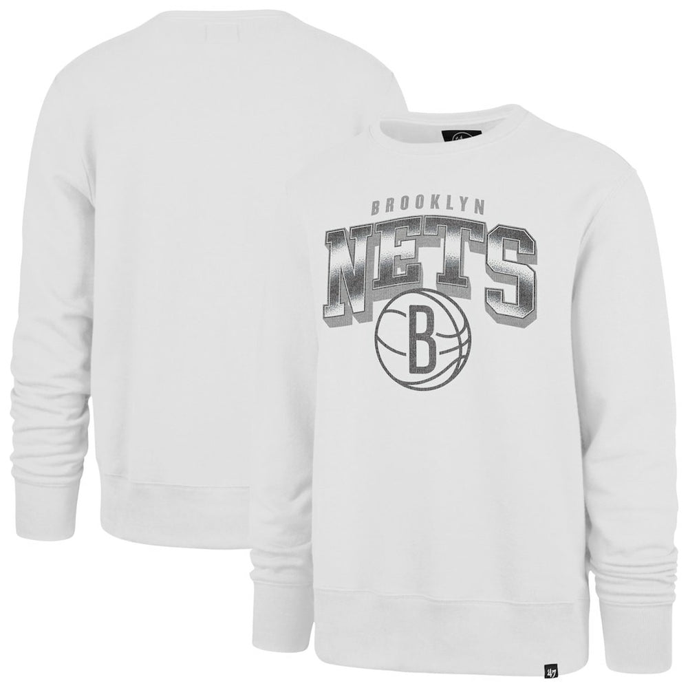 Brooklyn Nets '47 Spotlight Headline Pullover Sweatshirt White | 47 brand Lifestyle