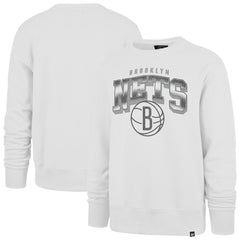 Brooklyn Nets '47 Spotlight Headline Pullover Sweatshirt White | 47 brand Lifestyle