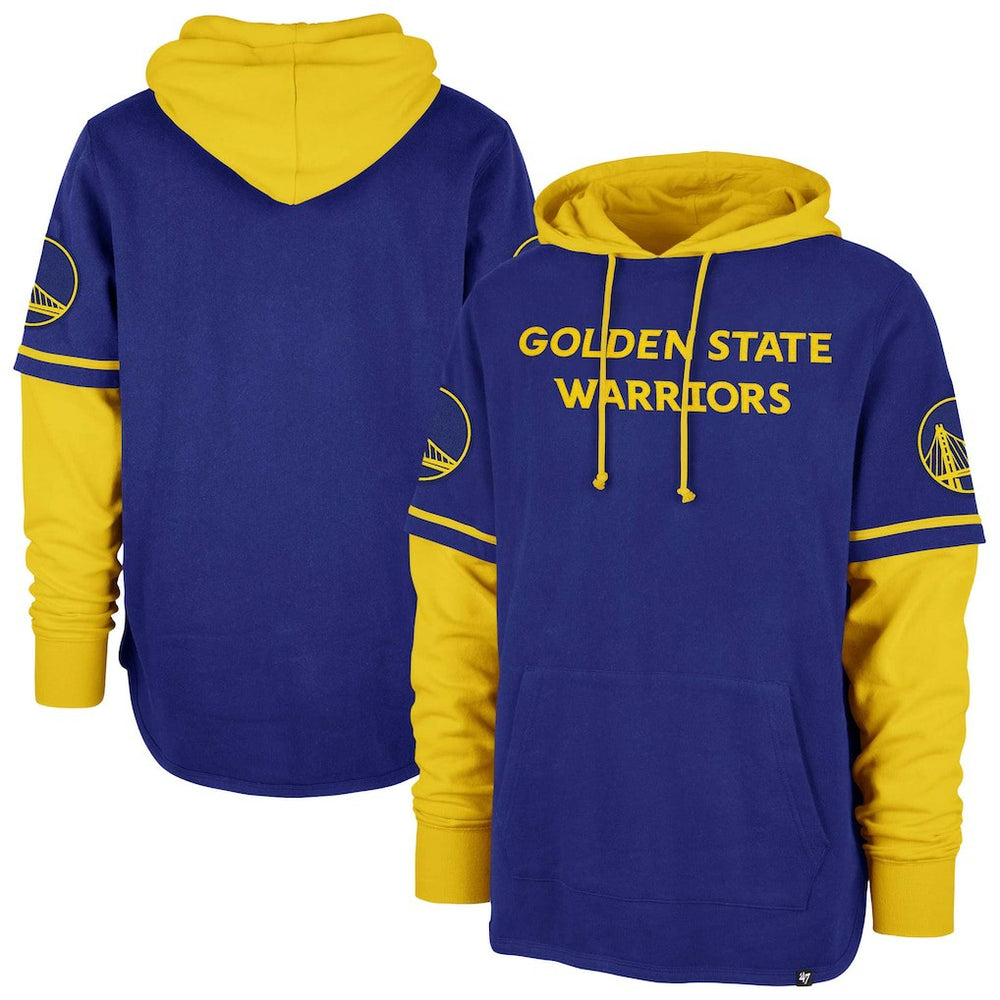 Golden State Warriors '47 Trifecta Shortstop Pullover Hoodie for sale Royal | 47 brand discount