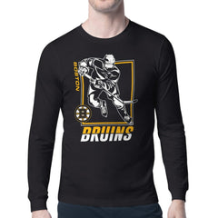 Boston Bruins Starter Player Grid Long Sleeve T-Shirt - Black - NHL 201424485