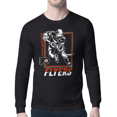 Philadelphia Flyers Starter Player Grid Long Sleeve T-Shirt - Black - NHL 201424496