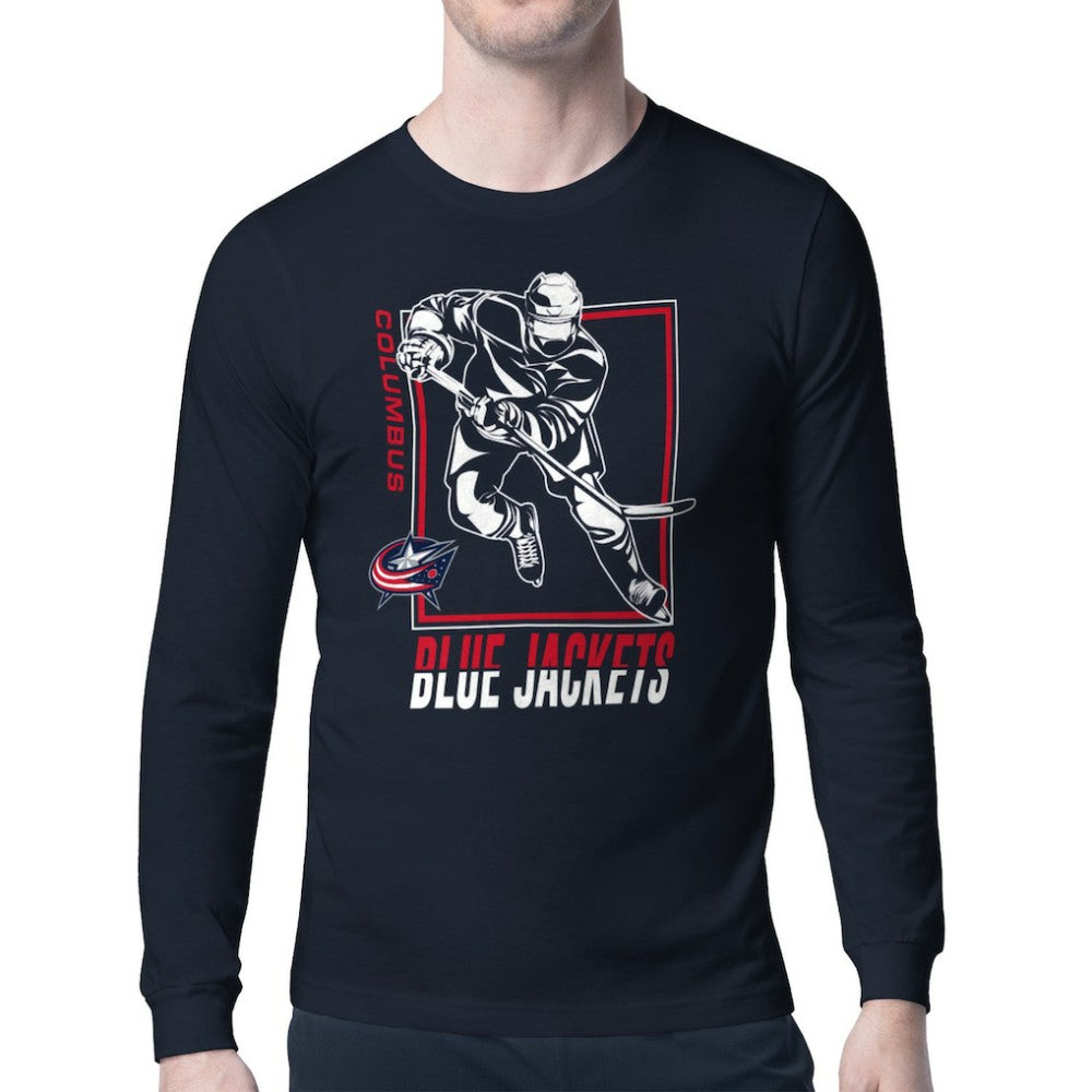Columbus Blue Jackets Starter Player Grid Long Sleeve T-Shirt - Navy - NHL 201424534