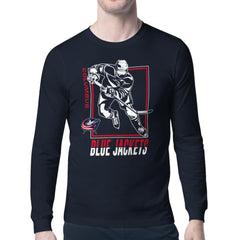 Columbus Blue Jackets Starter Player Grid Long Sleeve T-Shirt - Navy - NHL 201424534