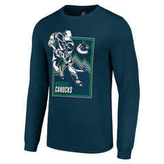 Vancouver Canucks Starter Player Grid Long Sleeve T-Shirt - Blue - NHL 201424547