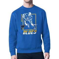 St. Louis Blues Starter Player Grid Fleece Pullover Sweatshirt - Blue - NHL 201424728