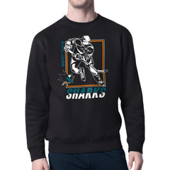 San Jose Sharks Starter Player Grid Fleece Pullover Sweatshirt - Black - NHL 201424735