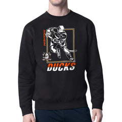 Anaheim Ducks Starter Player Grid Fleece Pullover Sweatshirt - Black - NHL 201424746