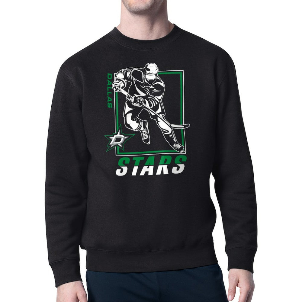 Dallas Stars Starter Player Grid Fleece Pullover Sweatshirt - Black - NHL 201424777
