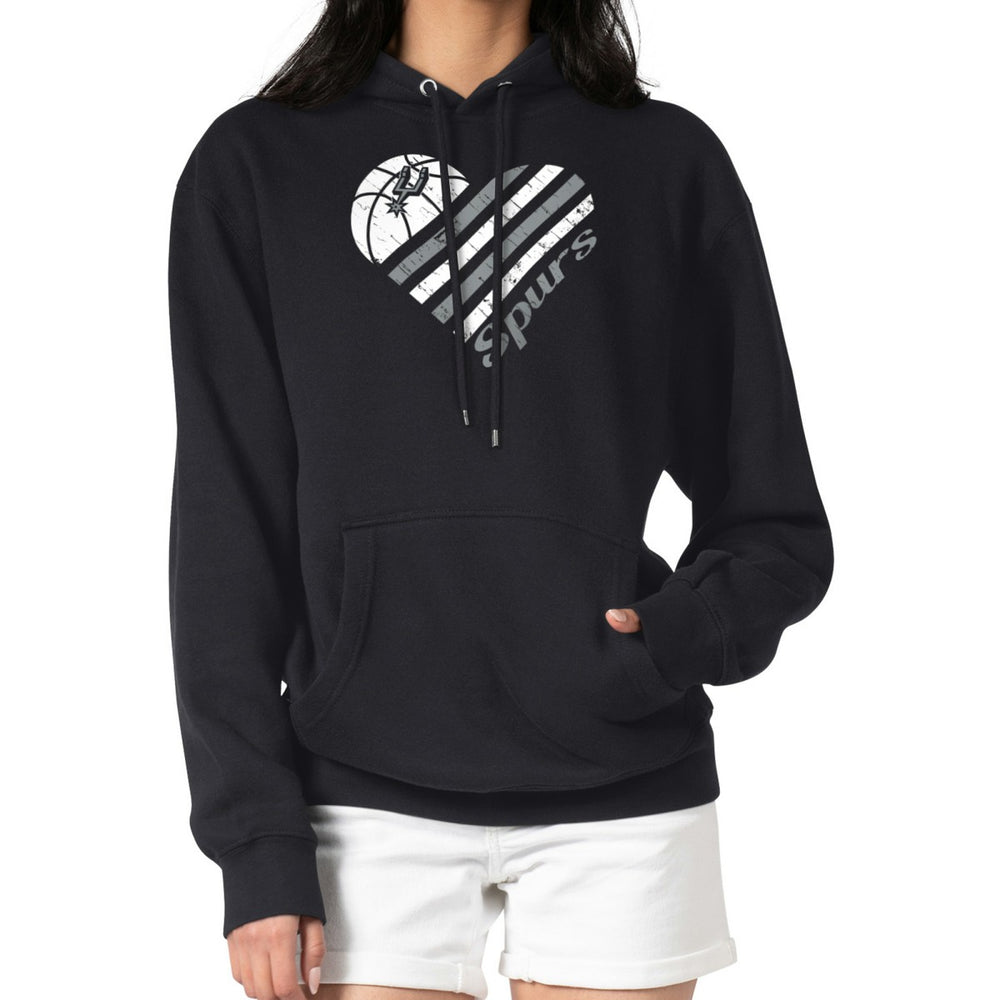 San Antonio Spurs G-III 4Her by Carl Banks Women's Heart Pullover Hoodie - Black