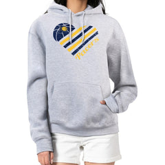 Indiana Pacers G-III 4Her by Carl Banks Women's Heart Pullover Hoodie - Heather Gray