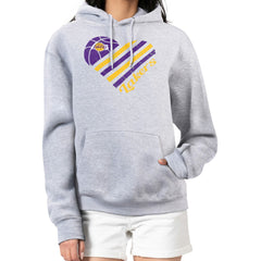 Los Angeles Lakers G-III 4Her by Carl Banks Women's Heart Pullover Hoodie - Heather Gray