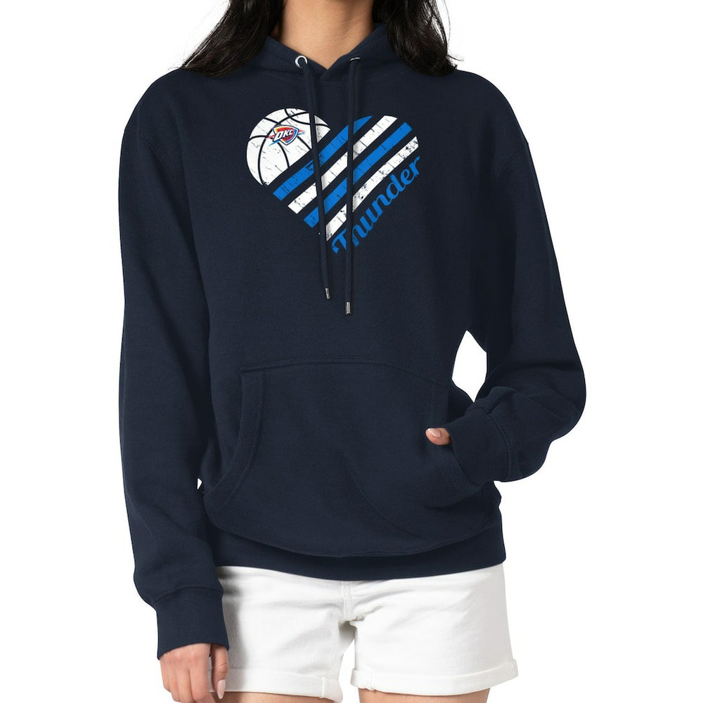 Oklahoma City Thunder G-III 4Her by Carl Banks Women's Heart Pullover Hoodie - Navy