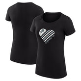 San Antonio Spurs G-III 4Her by Carl Banks Women's Super-Slim Fit Lightweight Heart T-Shirt Black