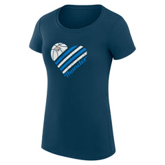 Oklahoma City Thunder G-III 4Her by Carl Banks Women's Super-Slim Fit Lightweight Heart T-Shirt Navy