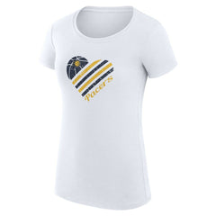 Indiana Pacers G-III 4Her by Carl Banks Women's Super-Slim Fit Lightweight Heart T-Shirt White