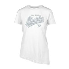 San Jose Sharks Levelwear Women's Birch Sweep T-Shirt - White - NHL 201425374