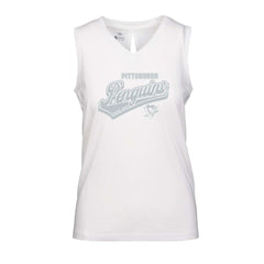 Pittsburgh Penguins Levelwear Women's Paisley Sweep V-Neck Tank Top - White - NHL 201425410