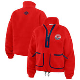 Washington Capitals WEAR by Erin Andrews Women's Polar Fleece Half-Zip Jacket - Red - NHL 201429670