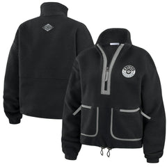 Los Angeles Kings WEAR by Erin Andrews Women's Polar Fleece Half-Zip Jacket - Black - NHL 201429678