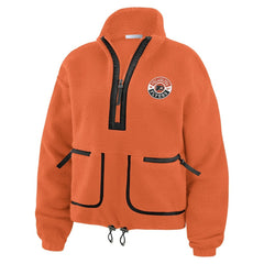 Philadelphia Flyers WEAR by Erin Andrews Women's Polar Fleece Half-Zip Jacket - Orange - NHL 201429679