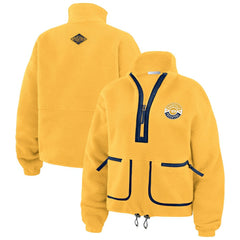 Nashville Predators WEAR by Erin Andrews Women's Polar Fleece Half-Zip Jacket - Gold - NHL 201429684
