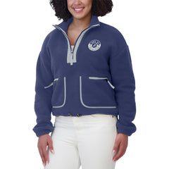 Tampa Bay Lightning WEAR by Erin Andrews Women's Polar Fleece Half-Zip Jacket - Blue - NHL 201429692