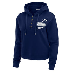 Tampa Bay Lightning WEAR by Erin Andrews Women's Waffle-Knit Pullover Hoodie - Blue - NHL 201429711