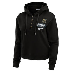 Vegas Golden Knights WEAR by Erin Andrews Women's Waffle-Knit Pullover Hoodie - Black - NHL 201429714