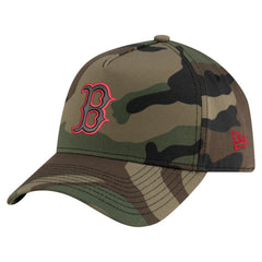 Boston Red Sox New Era Woodland Team Pop 9FORTY A-Frame Adjustable Hat - Camo - New Era Online