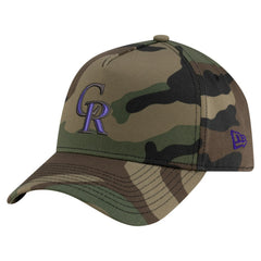 Colorado Rockies New Era Woodland Team Pop 9FORTY A-Frame Adjustable Hat - Camo - New Era Sale