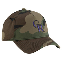 Colorado Rockies New Era Woodland Team Pop 9FORTY A-Frame Adjustable Hat - Camo - New Era Sale