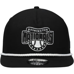 Washington Nationals New Era Golfer Snapback Hat - Black - New Era Discount