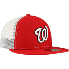 Washington Nationals New Era Team Color 59FIFTY Trucker Fitted Hat - Red - New Era Sale