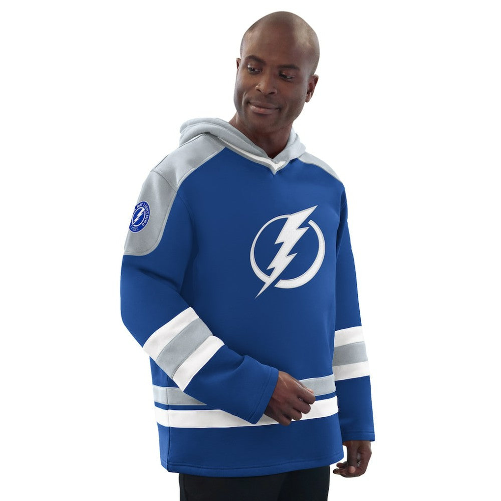 Tampa Bay Lightning Starter Hockey Pullover Hoodie - Blue/Gray - NHL 201432156