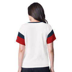 Washington Capitals G-III 4Her by Carl Banks Women's Rink Oversized Rhinestone V-Neck T-Shirt - White - NHL 201432651
