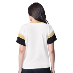 Vegas Golden Knights G-III 4Her by Carl Banks Women's Rink Oversized Rhinestone V-Neck T-Shirt - White - NHL 201432653