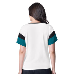 San Jose Sharks G-III 4Her by Carl Banks Women's Rink Oversized Rhinestone V-Neck T-Shirt - White - NHL 201432659