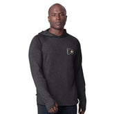 Philadelphia Flyers MSX by Michael Strahan Fast Track Raglan Long Sleeve Hoodie T-Shirt - Black - NHL 201432758