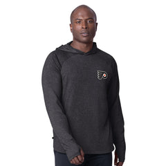 Philadelphia Flyers MSX by Michael Strahan Fast Track Raglan Long Sleeve Hoodie T-Shirt - Black - NHL 201432758
