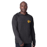 Chicago Blackhawks MSX by Michael Strahan Fast Track Raglan Long Sleeve Hoodie T-Shirt - Black - NHL 201432760