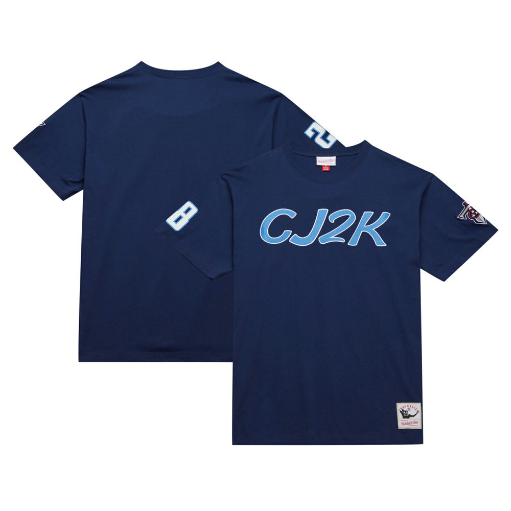Mitchell & Ness Chris Johnson Tennessee Titans Retired Player Nickname T-Shirt Navy