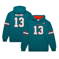 Mitchell & Ness Dan Marino Miami Dolphins Retired Player Name & Number Pullover Hoodie Aqua