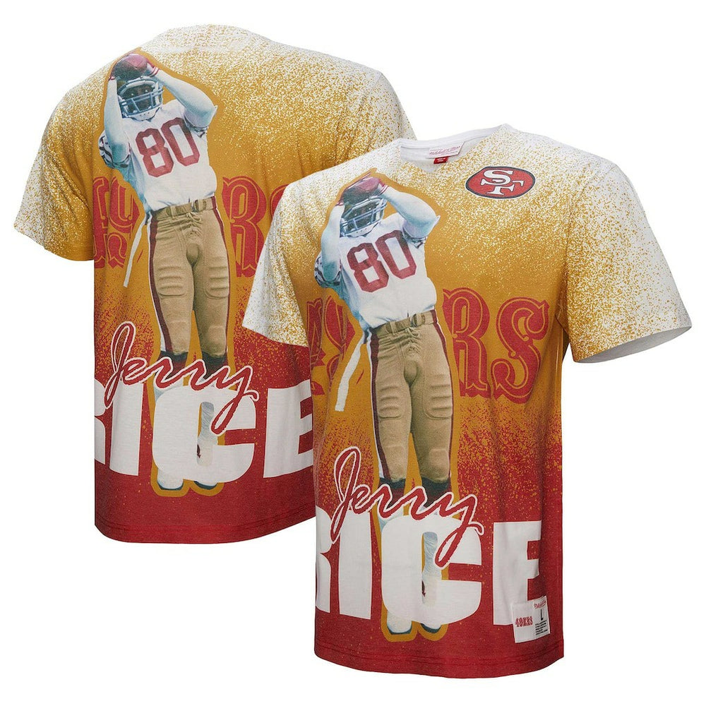 Mitchell & Ness Jerry Rice San Francisco 49ers Burst Retired Player T-Shirt Gray