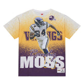 Mitchell & Ness Randy Moss Minnesota Vikings Burst Retired Player T-Shirt Gray